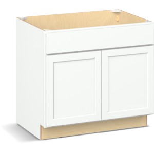 Reliabilt Parkstone II Reliabilt Parkstone II Brilliant White Sink Base Cabinet, ADA Compliant, 36-in with FF - 641588 | Lowe's Pro Supply